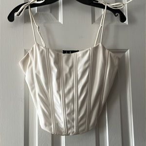 Lulus Large corset top tie shoulder